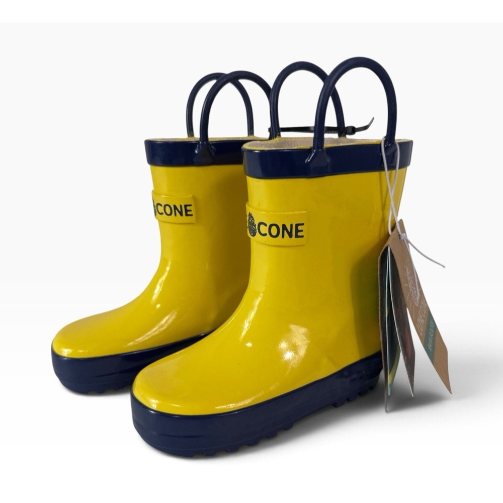 LoneCone Unisex Toddler Kids 6T Rainboots Sunshine Classic Yellow NWOB